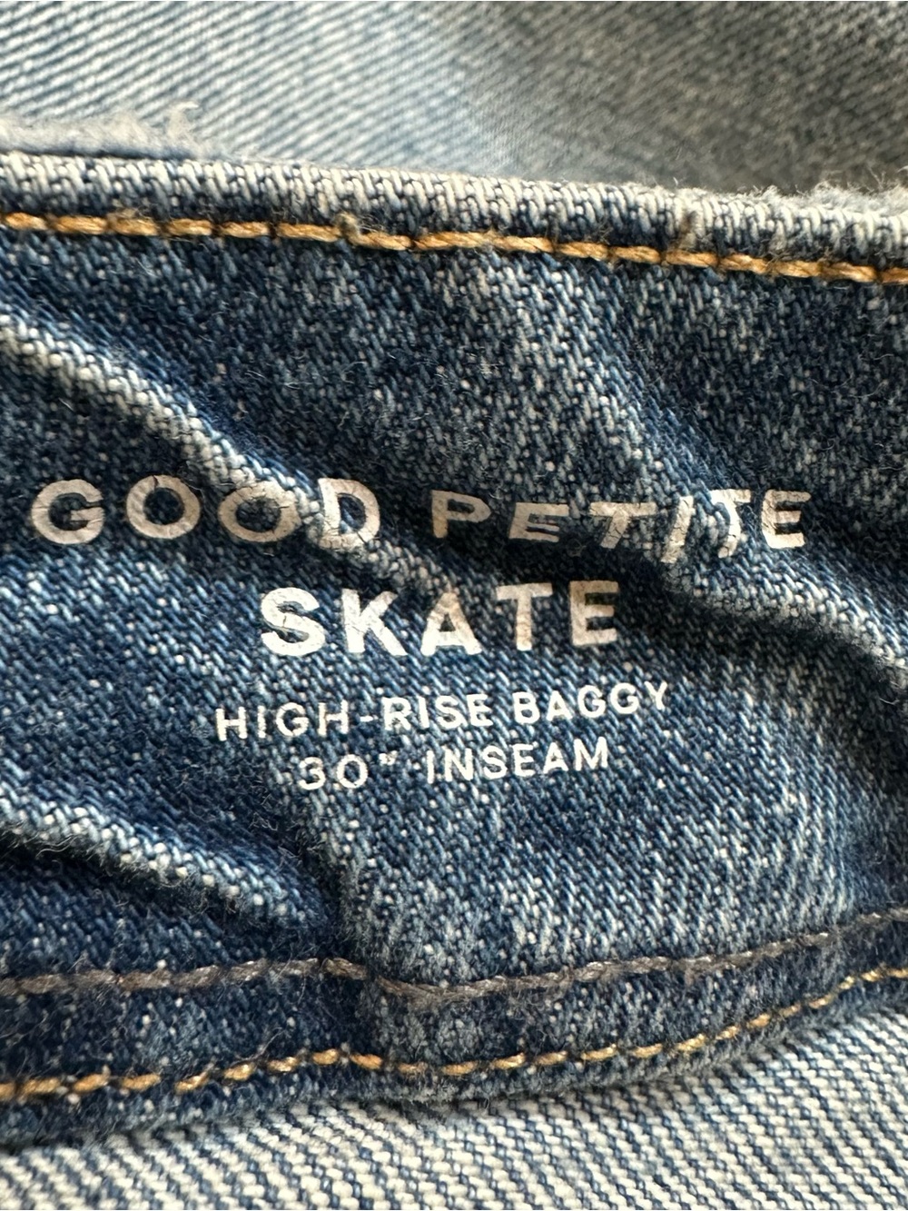 Good American Women's Good Skate Petite High Rise Wide Leg Jeans Size 29 Indigo - Picture 11 of 13